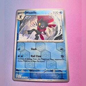 weavile [reverse holo] - 014/064 (uncommon) — pokemon: shrouded fable